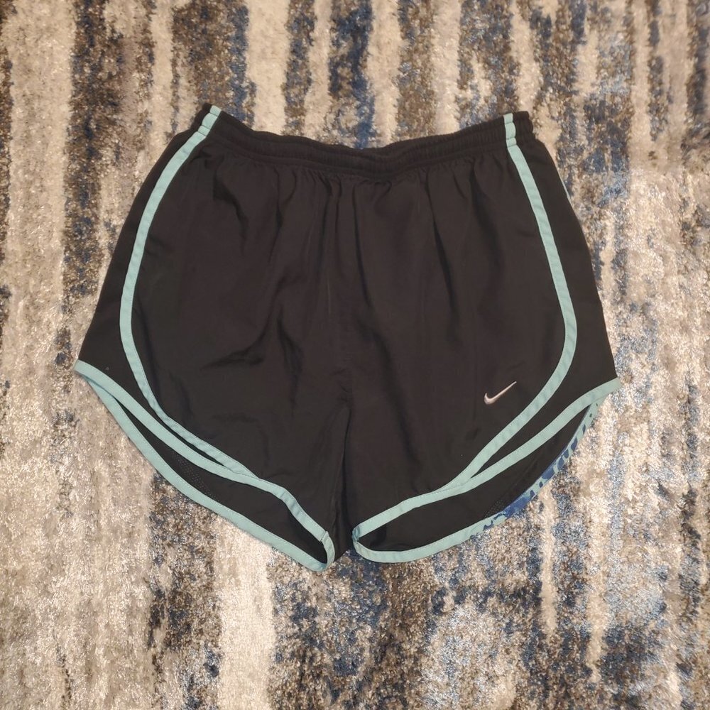 Black Dri-fit Nike Running Shorts w/ Blue Trim - Picture 2 of 11